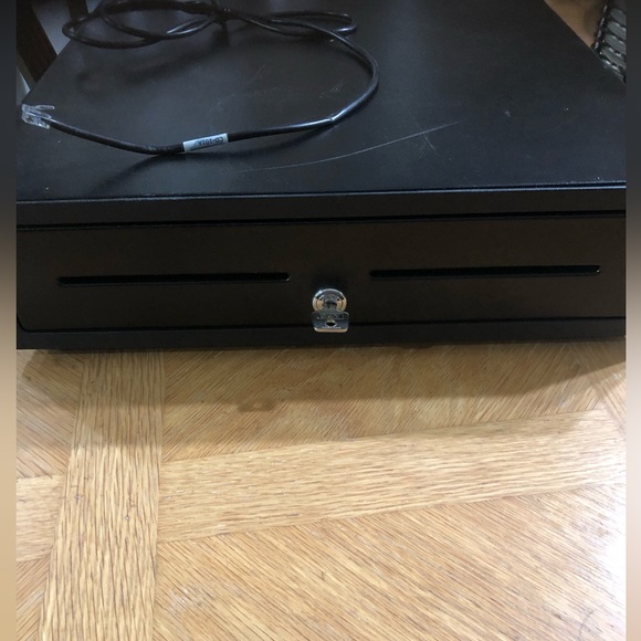 Other - APG-Black Cash Register Drawer with Key and Cable